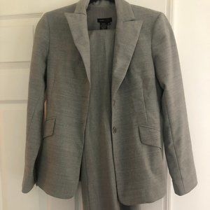 BCBG Max Azria Gray Blazer Pant Suit Career Jacket